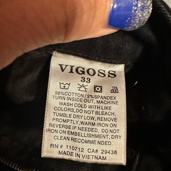 Vigoss Marley Skinny Black Jeans 33 - Picture 3 of 6
